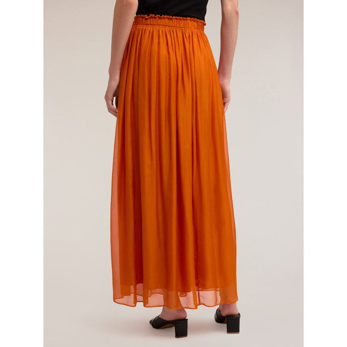Motivi - Falda larga de gasa - Naranja sol