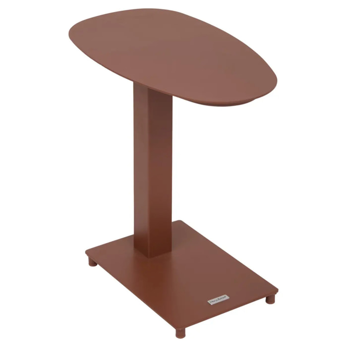 Table d'appoint de jardin Venuzia 50x30x50cm acajou