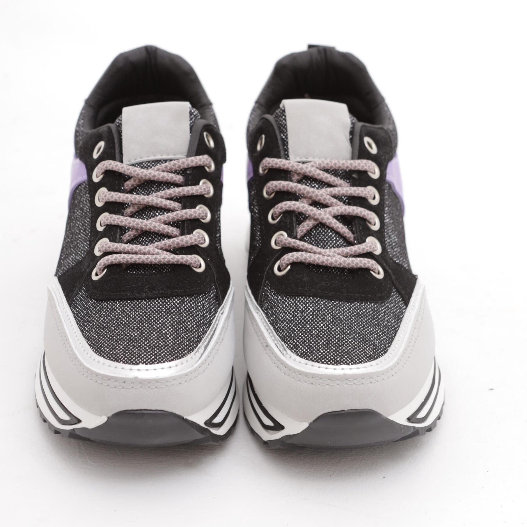 SNEAKERS CHOCOLA' SHINY GRIGIO