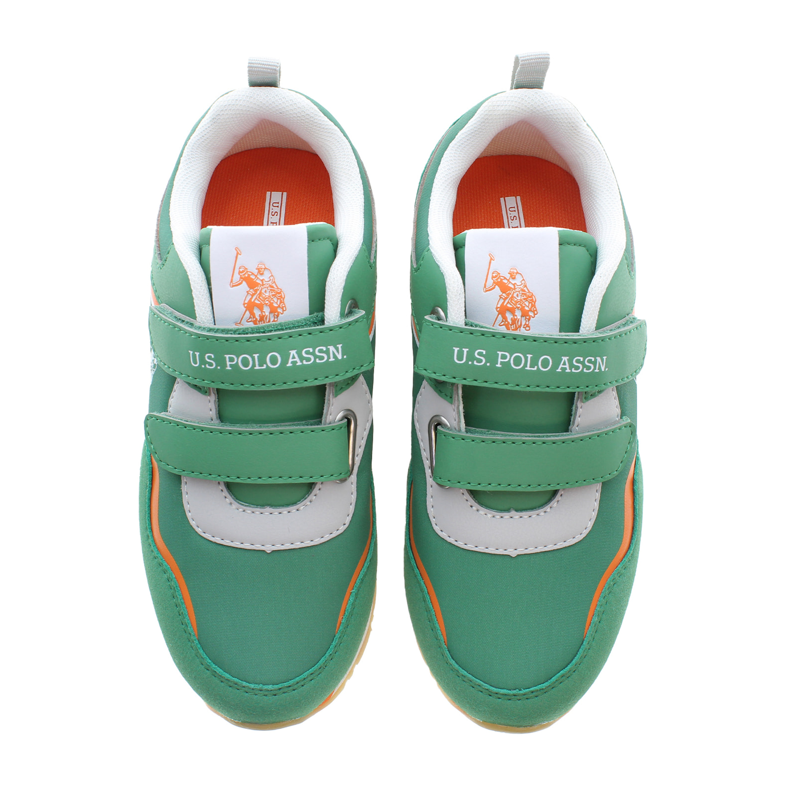 Sneakers U.S. Polo Assn Military Green-Orange