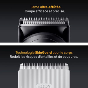 Tondeuse multi usages BRAUN AIO5560, 14 hauteurs de coupe, précision 0,5 mm, autonomie 120 mn