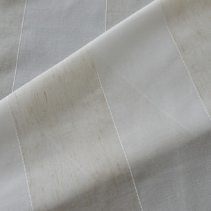 Tissu en étamine à rayures fantaisies - Naturel