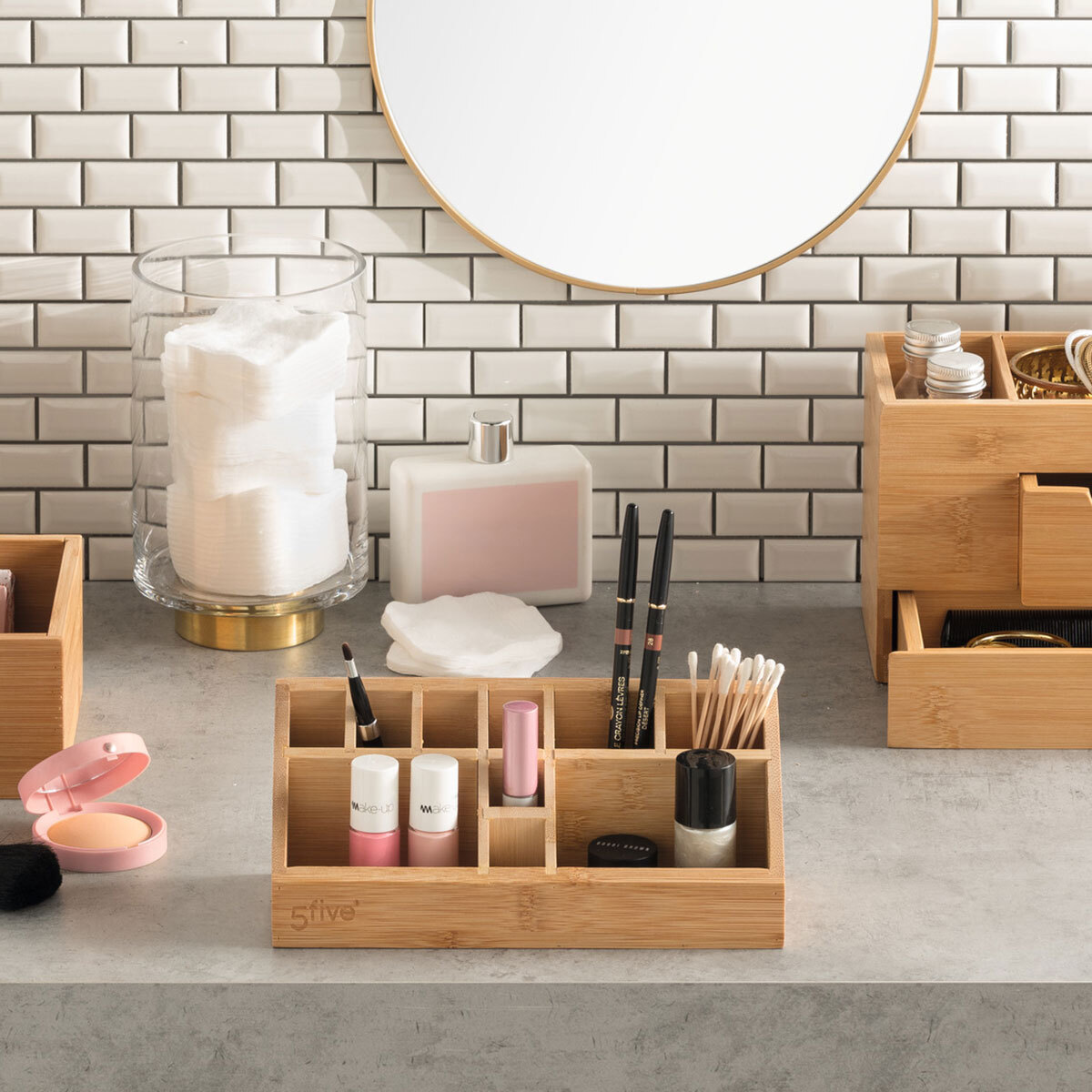 Organiseur 10 compartiments bambou