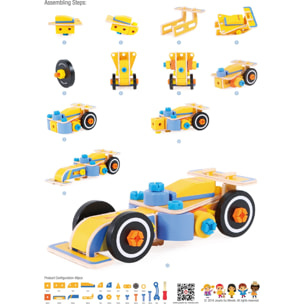 COCHE DE CARRERAS F1 DE CONSTRUCCIÓN (TRANSFORMABLE)