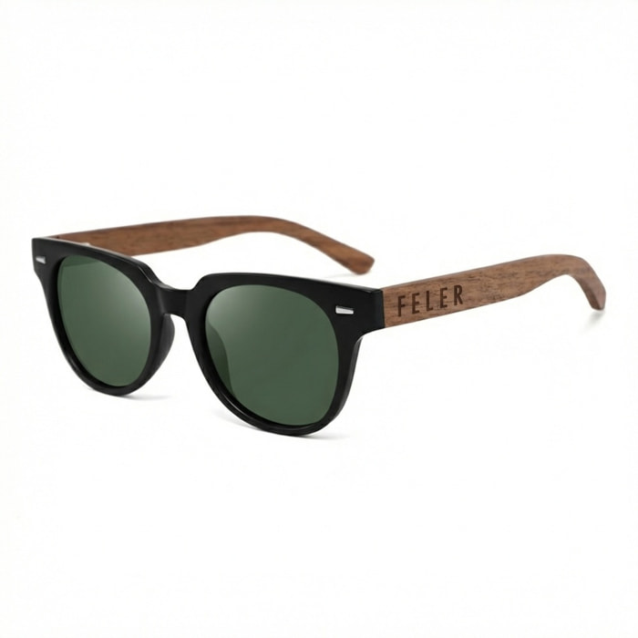 Gafas de Sol Feler 1543-11 Polarizadas de Madera Unisex 48 mm