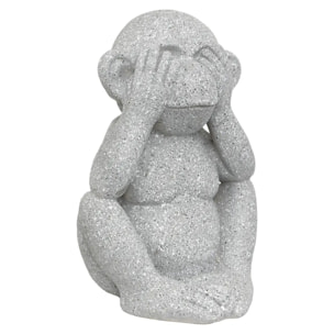 Singe déco extérieur Sohel H.42cm résine gris