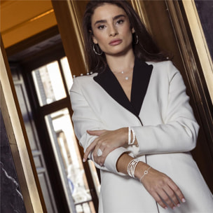 Pendientes Lux by Lux acabados en Rodio