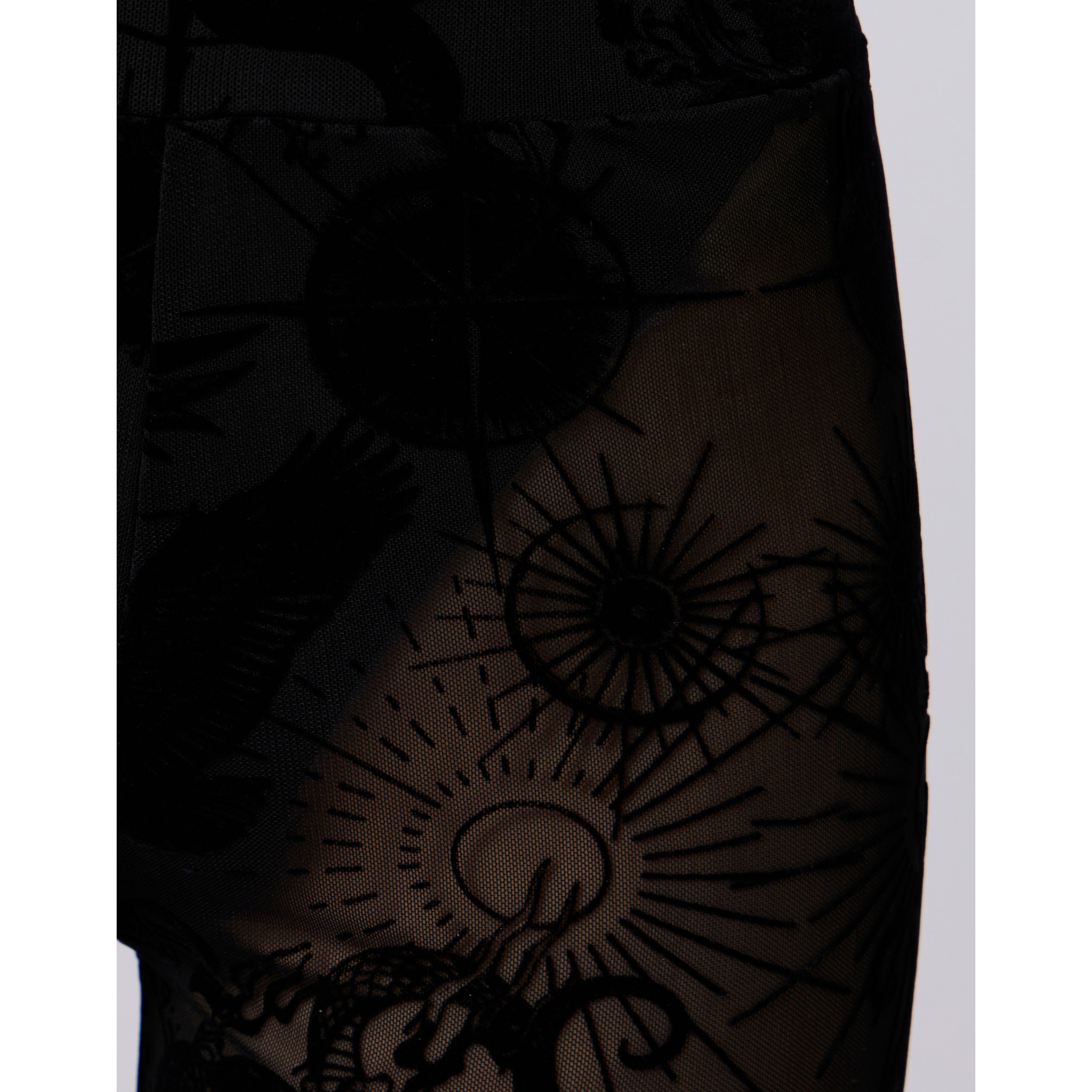 PHILIPP PLEIN Tulle Leggings Flock Butterfly Tattoo