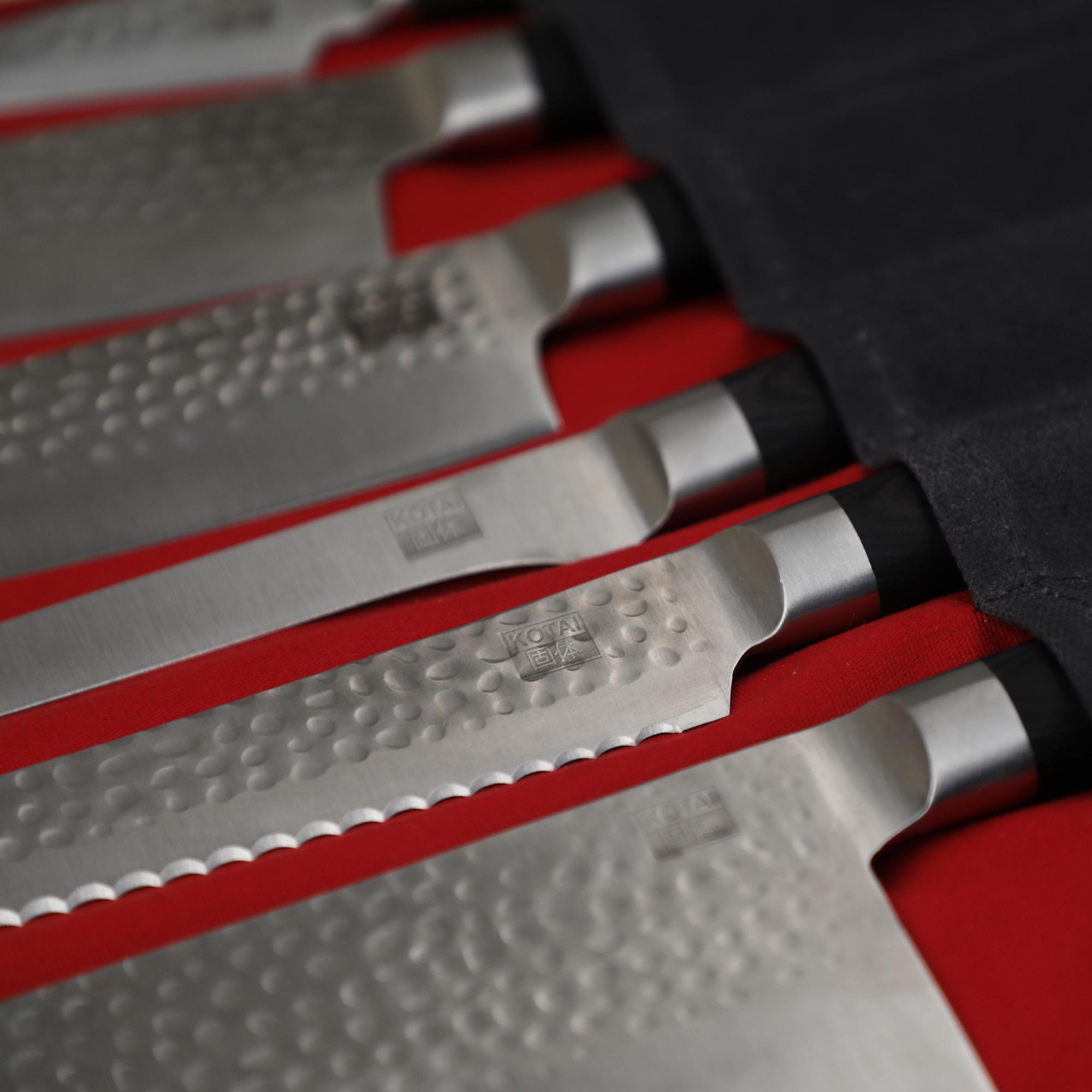 Étui à Couteaux | Sac de Rangement ( jusqu'à 7 couteaux) | Poignées et Lanières en Cuir