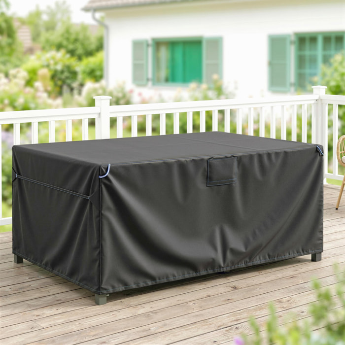 Housse salon de jardin imperméable avec évent tissu oxford 420D noir