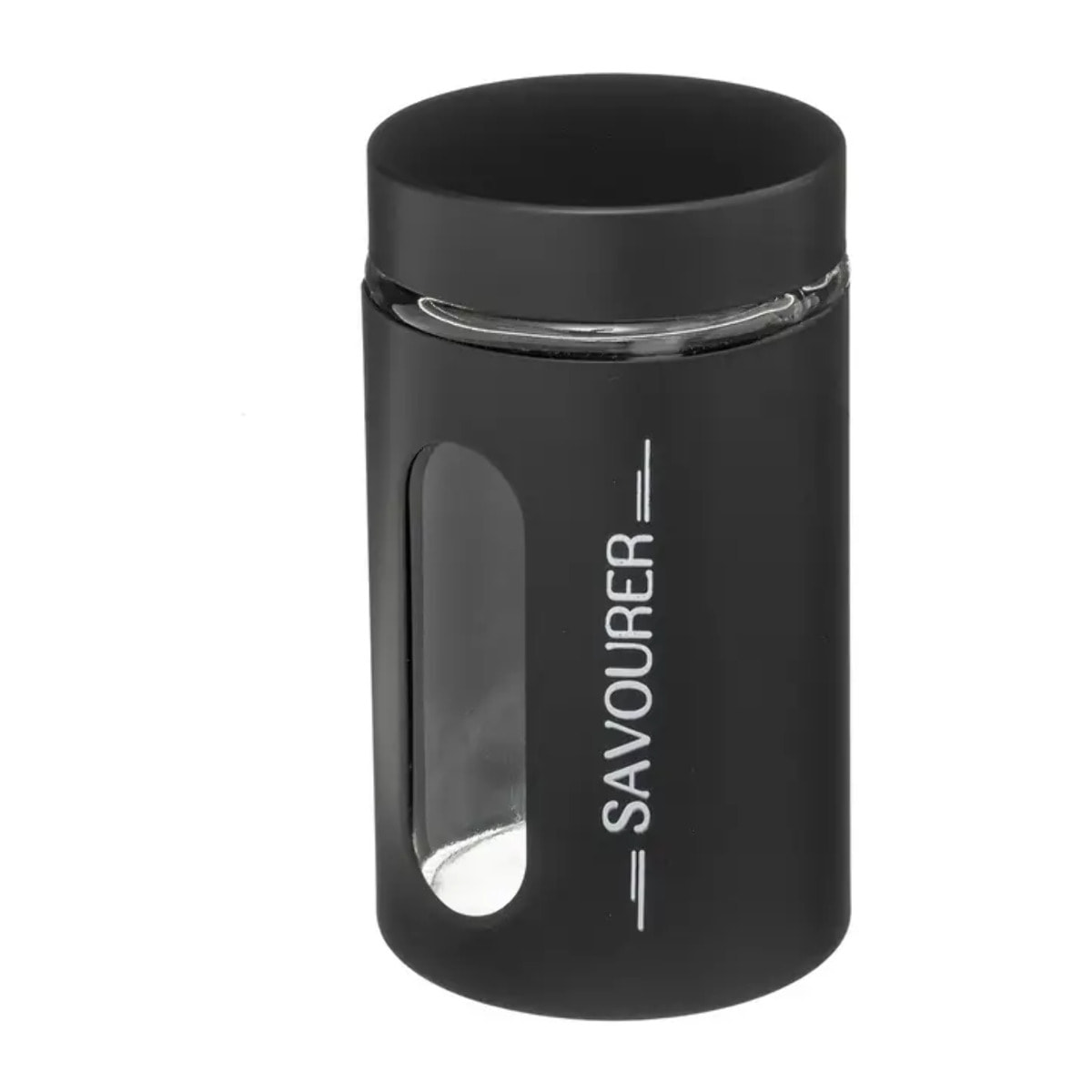Bocal verre et métal "Ublo" 0,9L noir