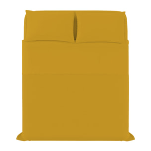 COMPLETO LETTO MAX COLOR, 100% Cotone, Made in Italy - SENAPE