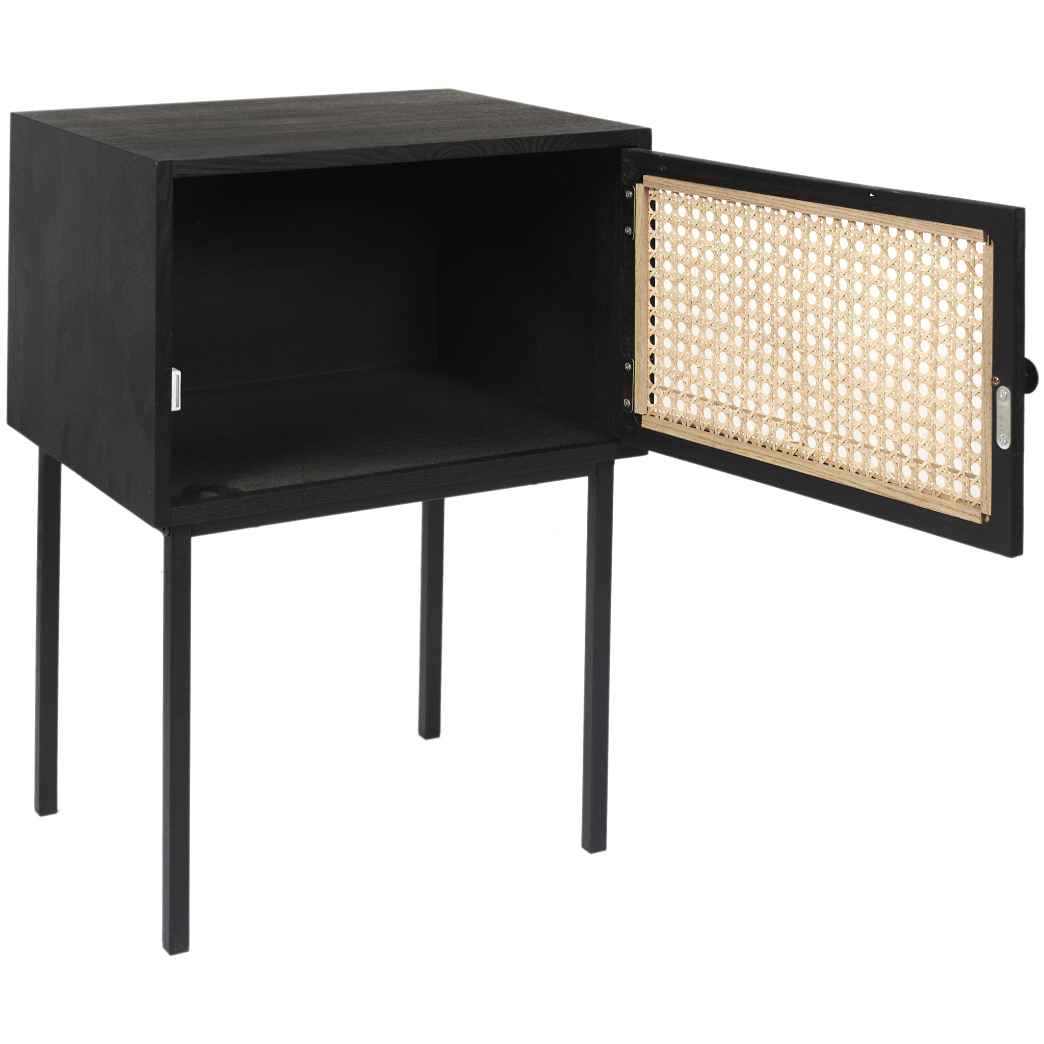 Chevet Cannage 1 Porte Noir