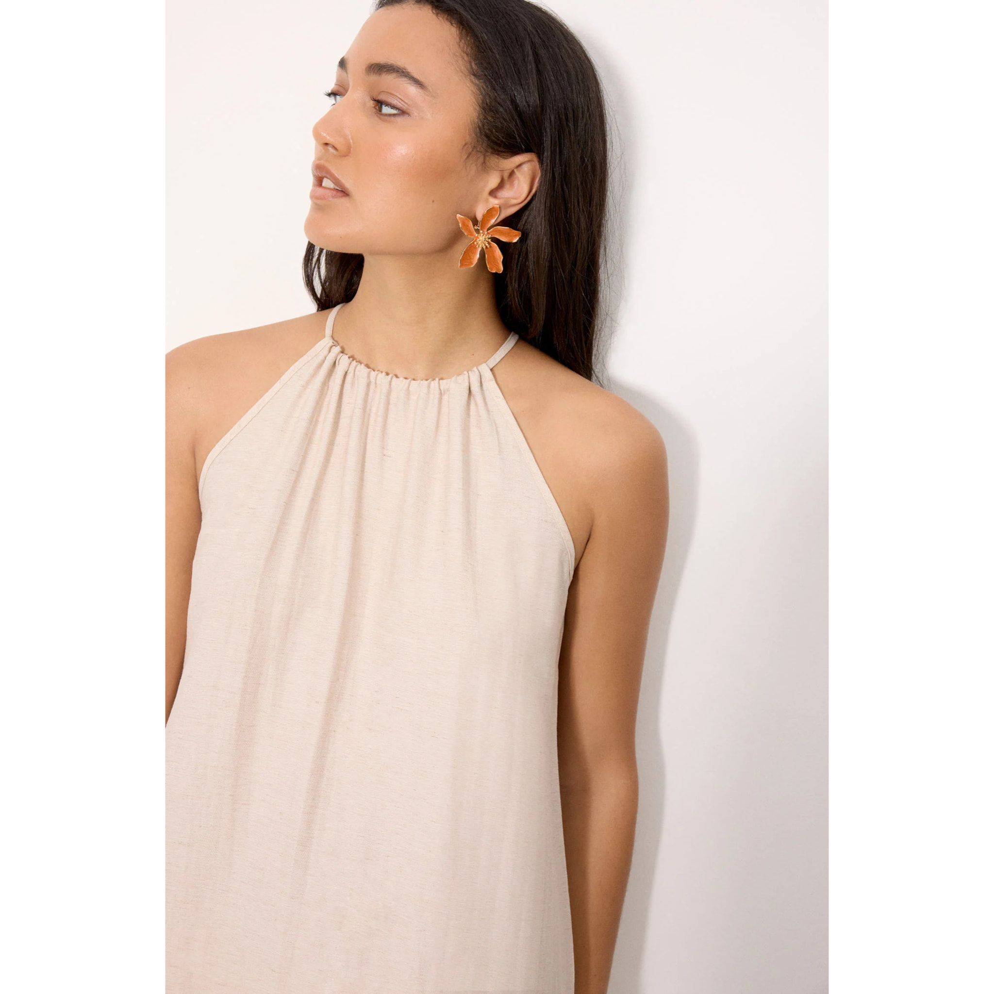 Vestito midi Marrone