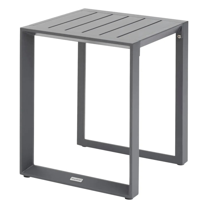 Table d'appoint carrée "Allure" graphite 44 x 44 x 55cm en aluminium