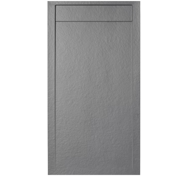 Fusion Receveur de douche 120x80cm en marbre coulé, Gris perle (SATFUP12080GRP)