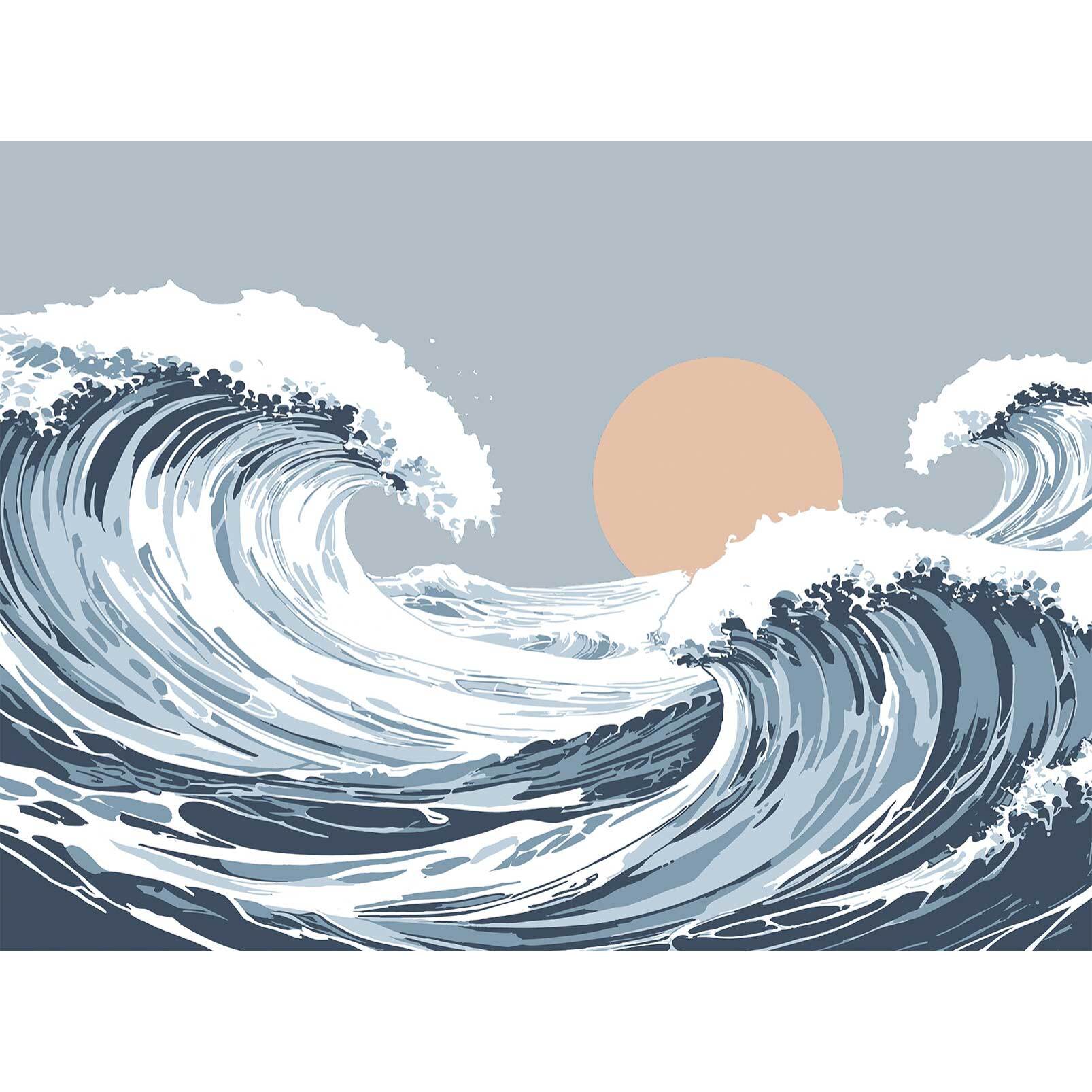 Papier peint Vague solaire Intissé