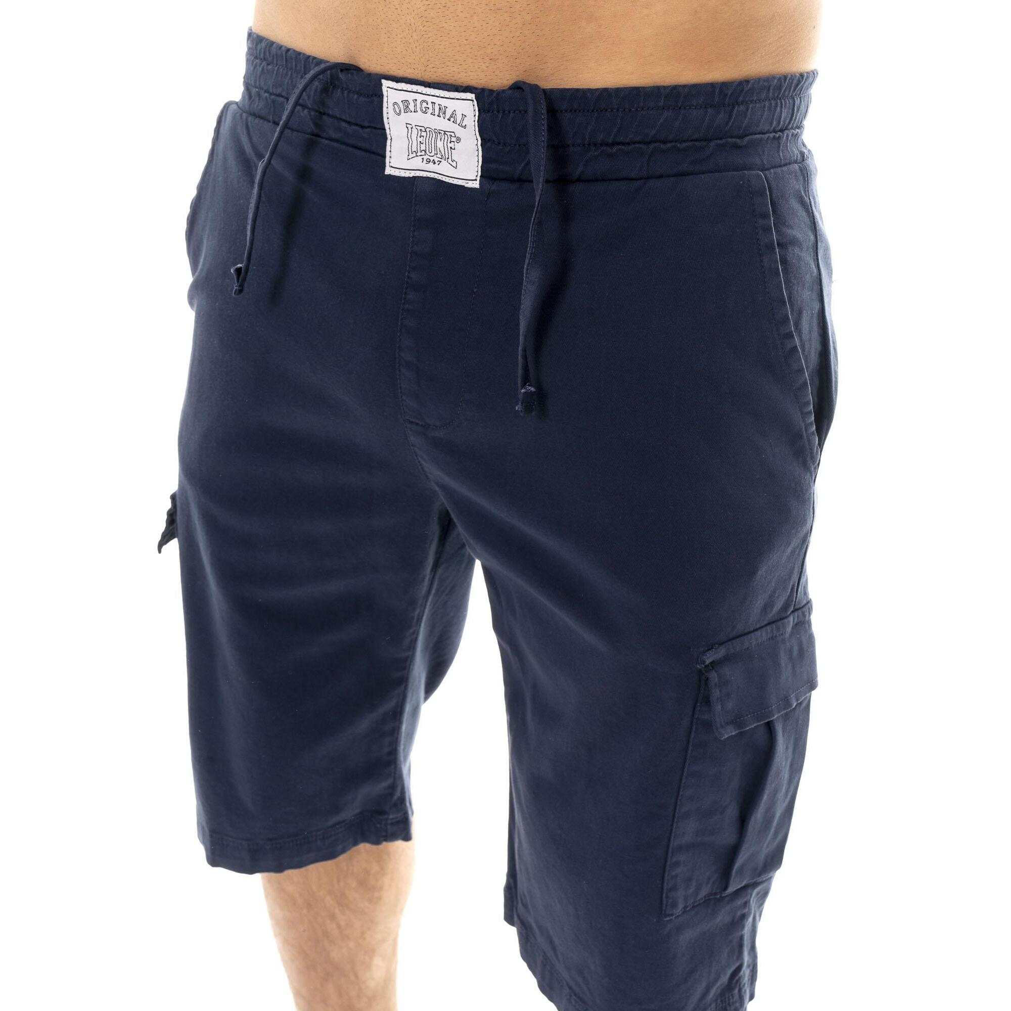 Bermuda cargo da uomo in twill elasticizzato Leone Easy