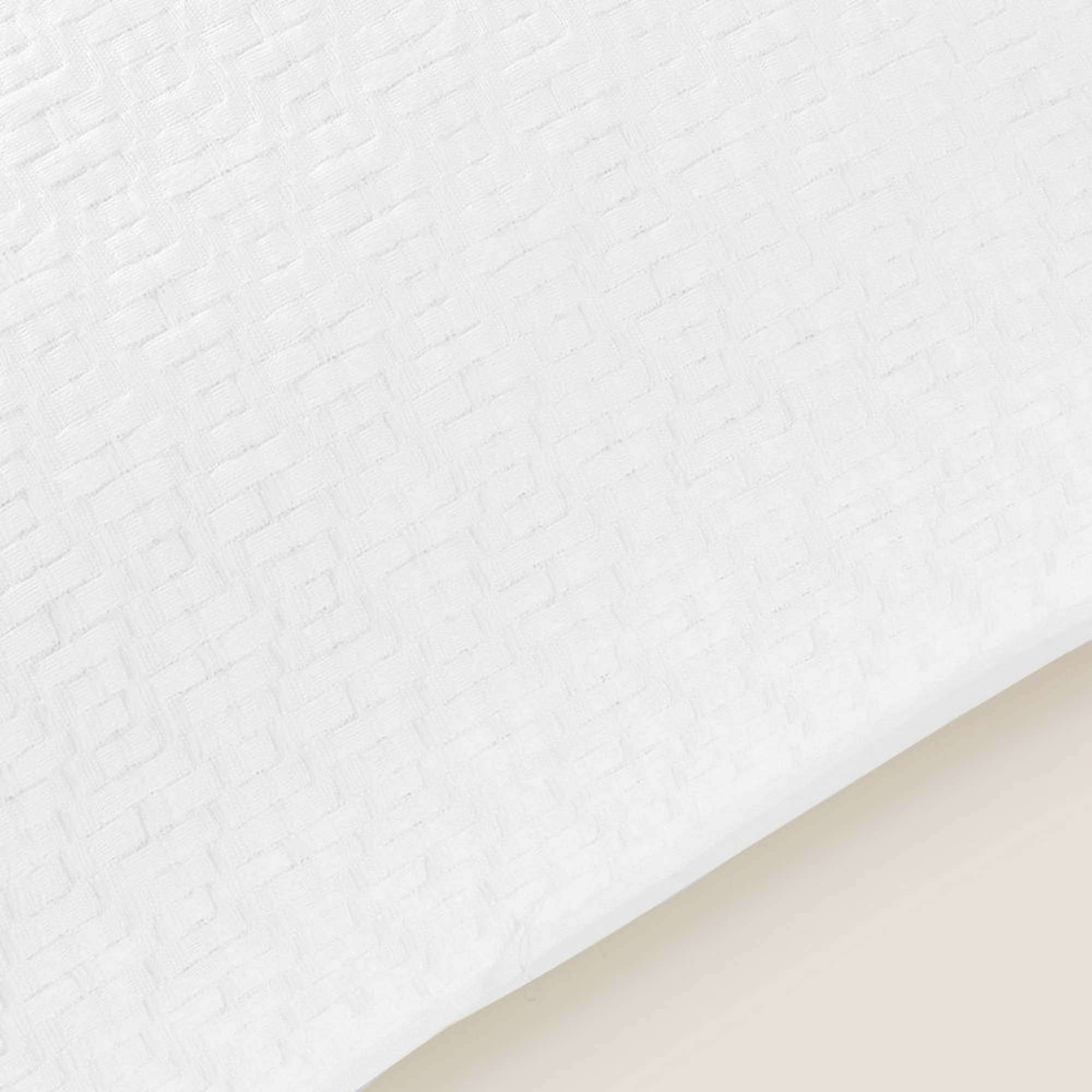 Funda cojín texturizada Fremat color blanco 100% Algodón