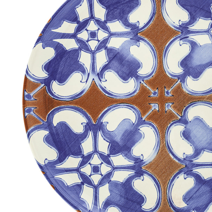 Piatto da portata tondo Ravello in ceramica sottosmalto