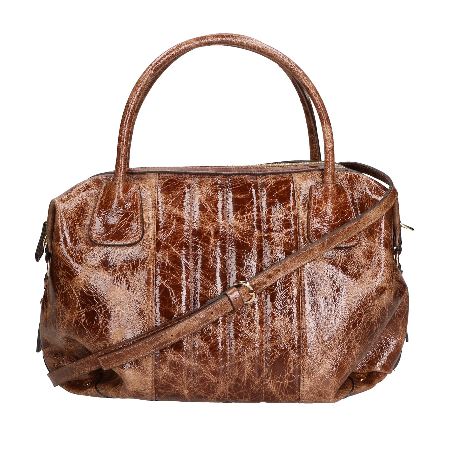 Borsa a mano da donna Made in Italy - Modello Wilma - Vera pelle - 34.0 x 23.0 x 13.0 cm