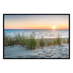 Affiche paysage océan affiche encadrée Affiche + cadre en métal - Noir