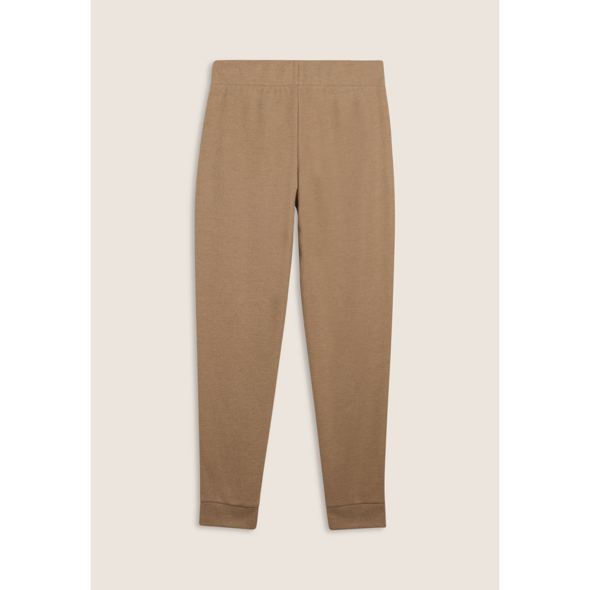 Pantaloni donna effetto tricot con polsini