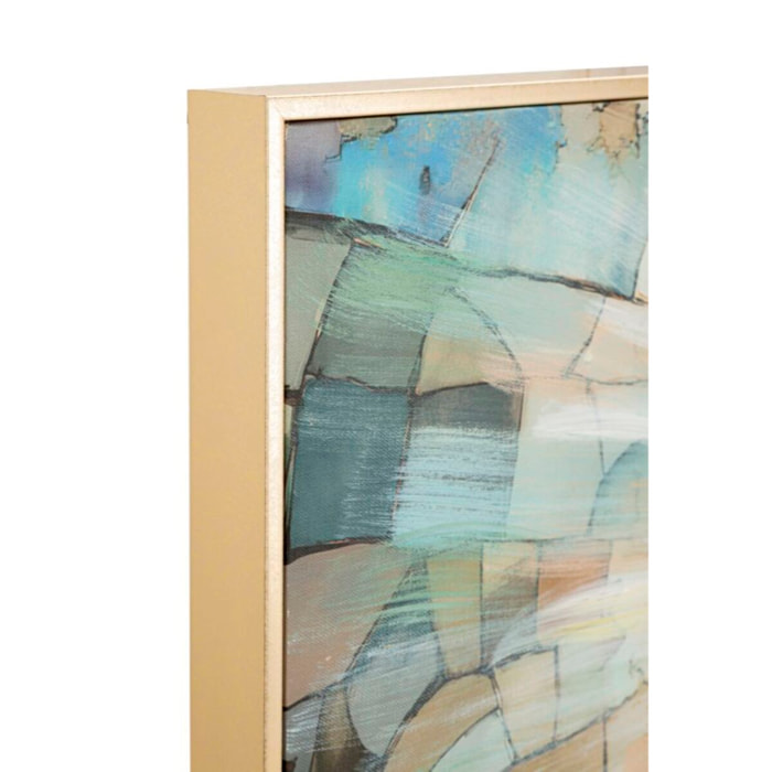 STAMPA DIPINTA SU TELA LACCATA NATIVITA' C/CORNICE CM 122X4X82