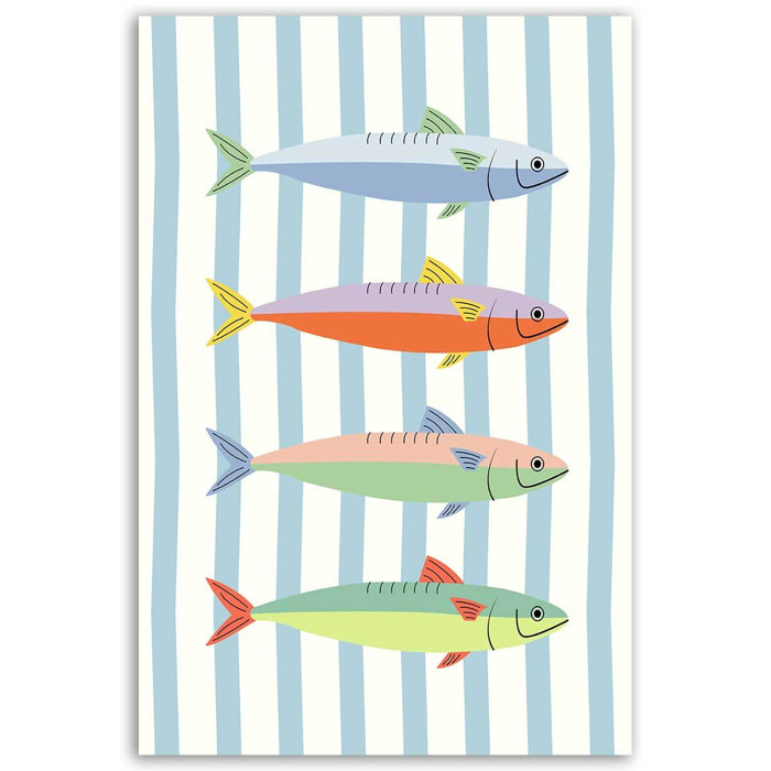 Tableau poissons colorés Toile imprimée