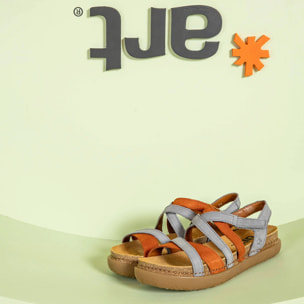 Sandalias 1714 NAPPA CREAM-BLUE /RHODES color Cream-blue