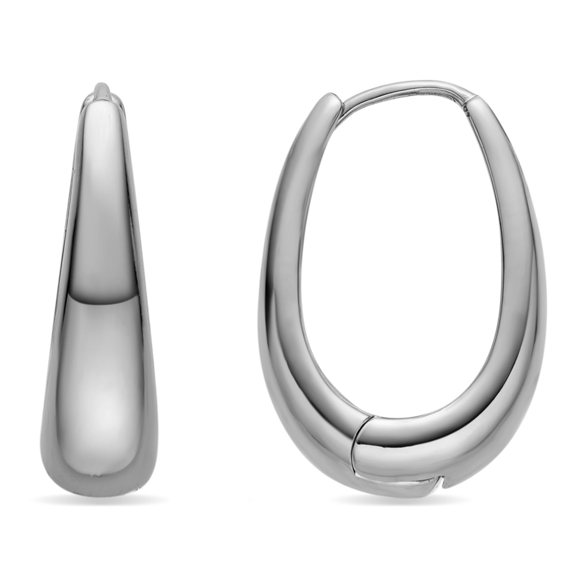 Pendientes de 24mm de diámetro acabado plata