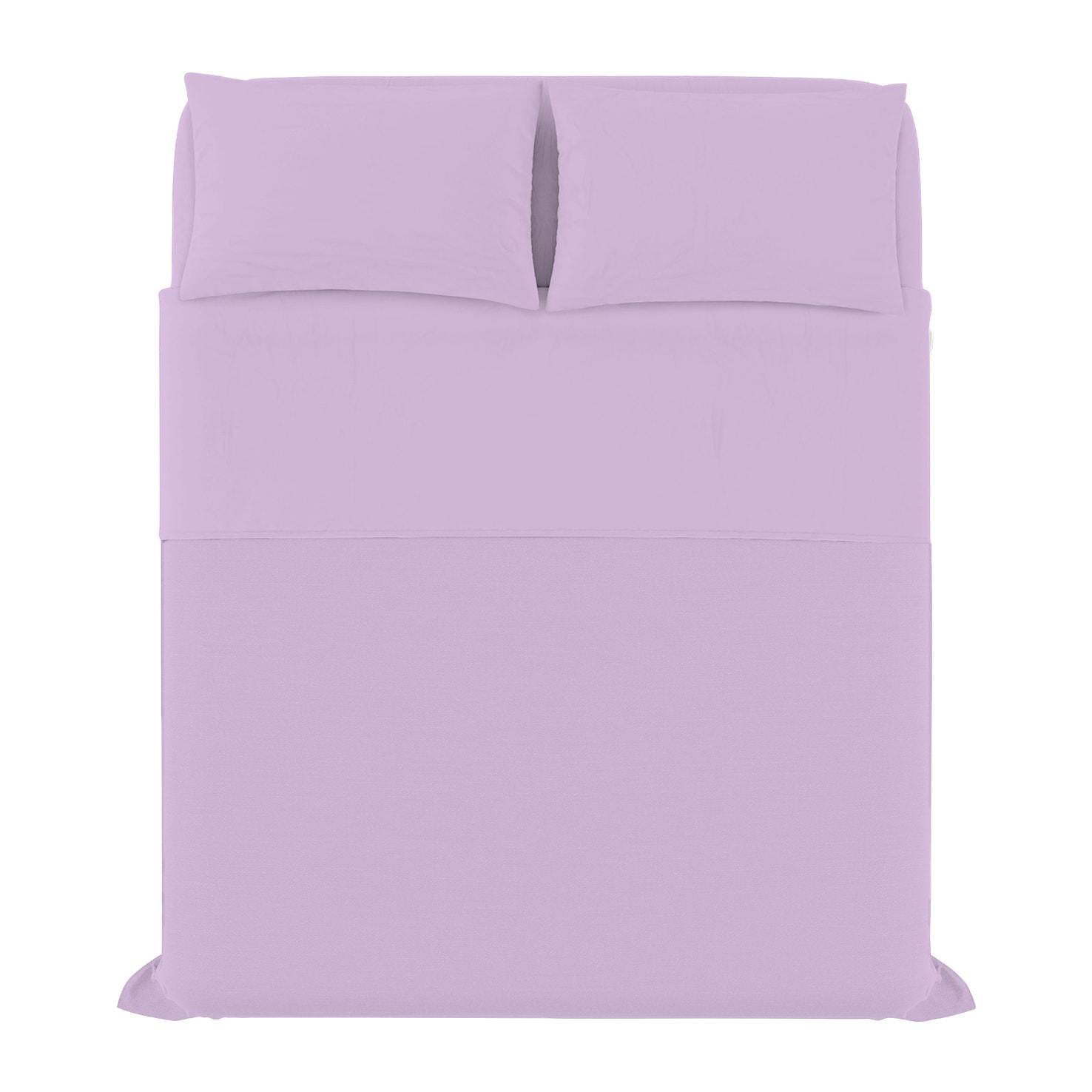 COMPLETO LETTO MAX COLOR, 100% Cotone, Made in Italy - LILLA