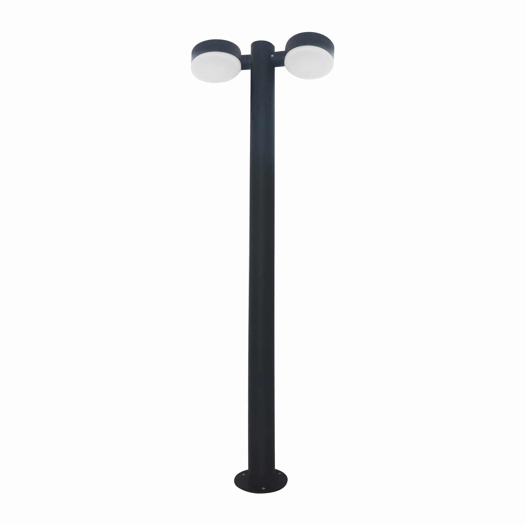 Forlight Farola Exterior IP54 Pale LED 21W Blanco Neutro - 4000K Gris Urbano para Exterior de Jardín, Entrada, Camino