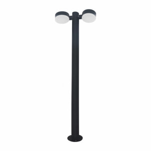 Forlight Farola Exterior IP54 Pale LED 21W Blanco Neutro - 4000K Gris Urbano para Exterior de Jardín, Entrada, Camino