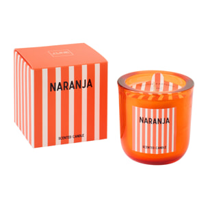J-Line Bougie Parfumée Naranja - Mandarin Moments - verre - orange - small