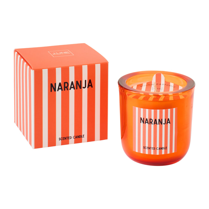 J-Line Bougie Parfumée Naranja - Mandarin Moments - verre - orange - small