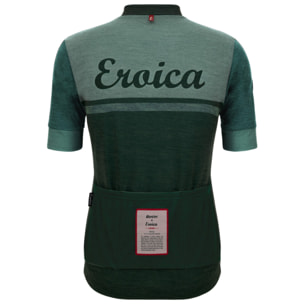 Eroica Valle - Maillot Laine - Vert - Homme