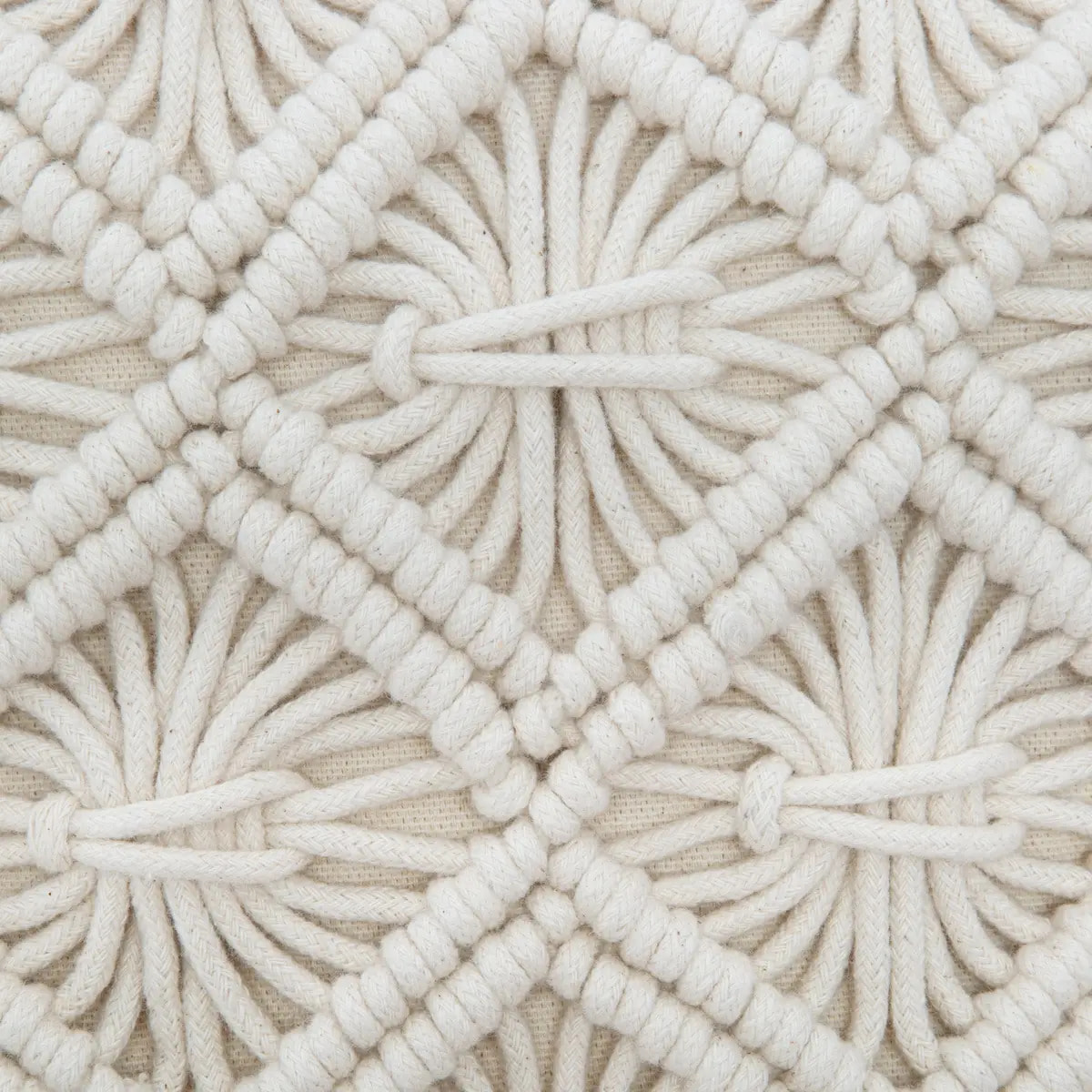 Coussin "Eté Indien" en macramé 40x40 cm
