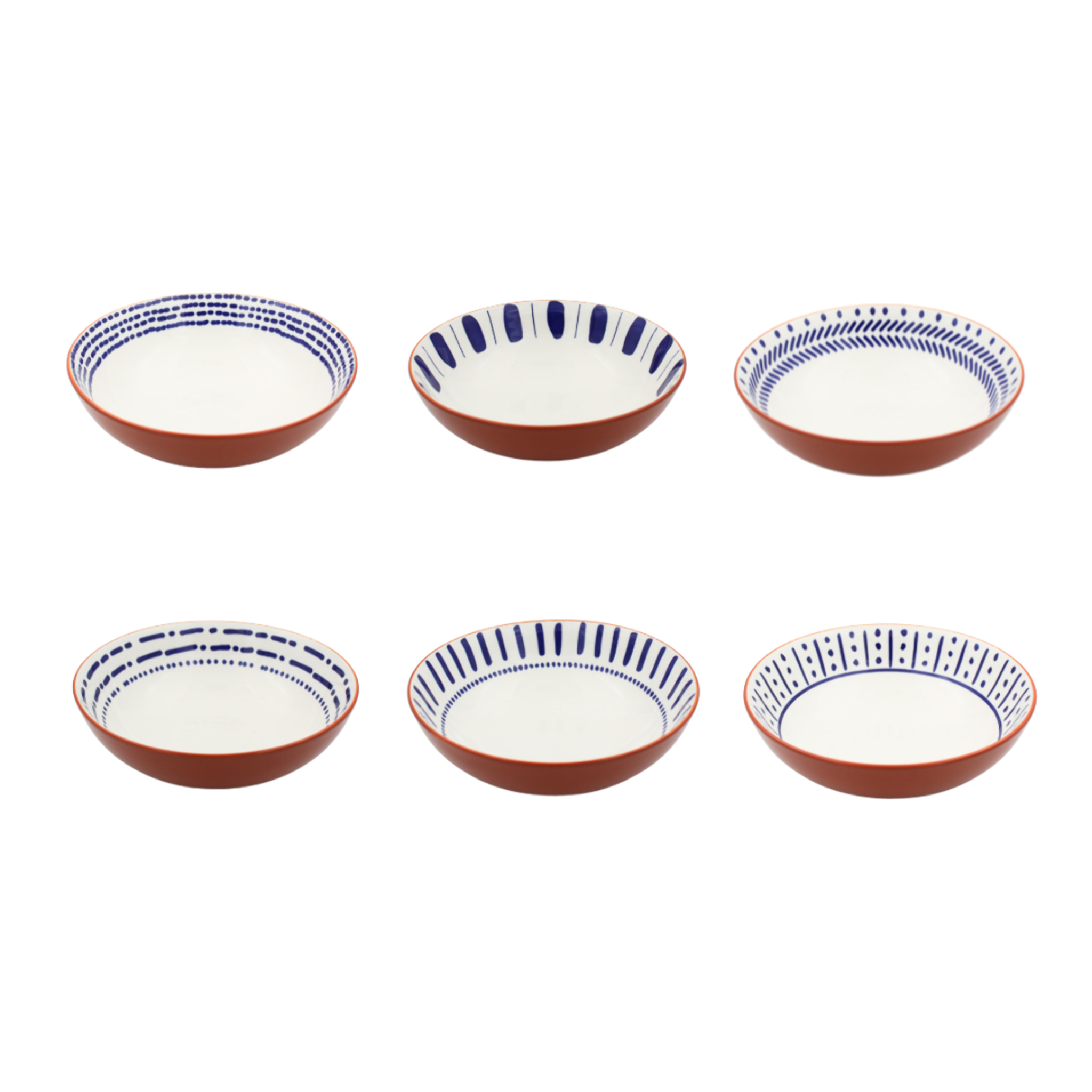 Lot de 6 assiettes creuses, SANTORIN
