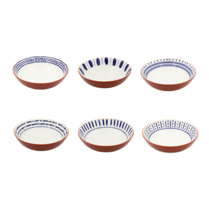 Lot de 6 assiettes creuses, SANTORIN
