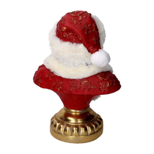 Babbo natale in resina busto rosso cm39,8x39,8h39,8