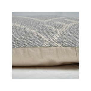 Coussin en coton brodé carré 40 x 40 cm motifs tribal - TRIBE