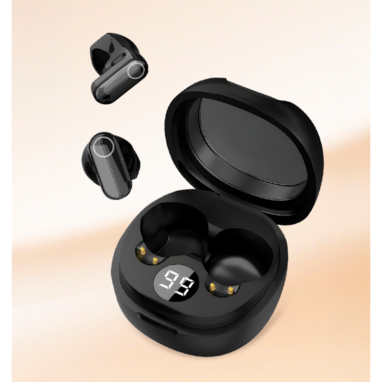 Mini auricolari TWS M400L. Ultracompatto ed equilibrato, controllo touch con suono diretto, traduzione in tempo reale e assistente vocale IA.