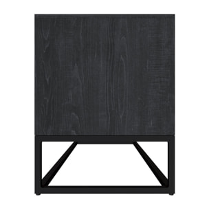 Meuble TV en bois d'acacia et métal 90 cm - Jakson