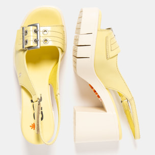 Sandalias con tacón 1994 SHINNY PALE YELLOW/ EIVISSA color Pale yellow