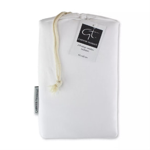 2 protege oreillers pur coton 135 g/m² molleton blanc Molleton blanc