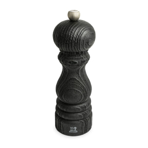 Moulin à sel manuel en bois upcyclé, noir, 18 cm - 7in Paris Nature Black