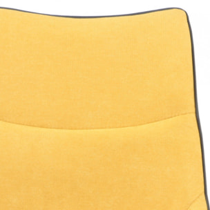 Chaise en tissu avec piètement en métal noir - 4 coloris - LIANA