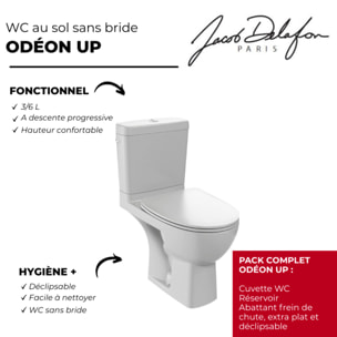 WC au sol sans bride Odéon Up + abattant extra-plat