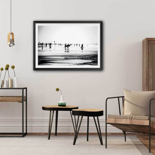 Affiche  summer beach time Affiche sous cadre noir